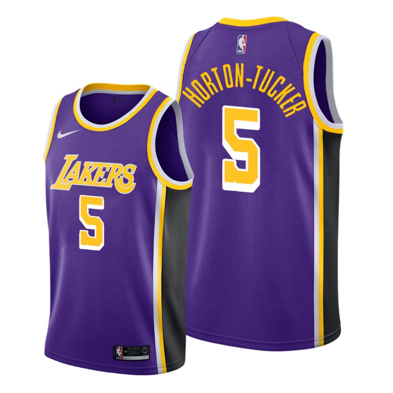 Men's Los Angeles Lakers Talen Horton-Tucker #5 NBA 2019 Draft 2019-20 Statement Edition Purple Basketball Jersey MPR6583WT